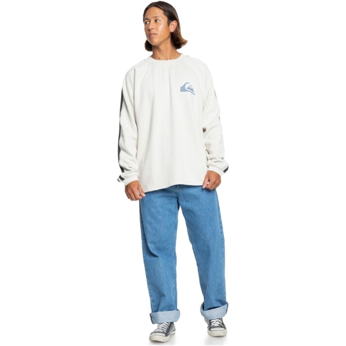 2024 Quiksilver Mens Galena Block Sweatshirt EQYFT04973 - Birch